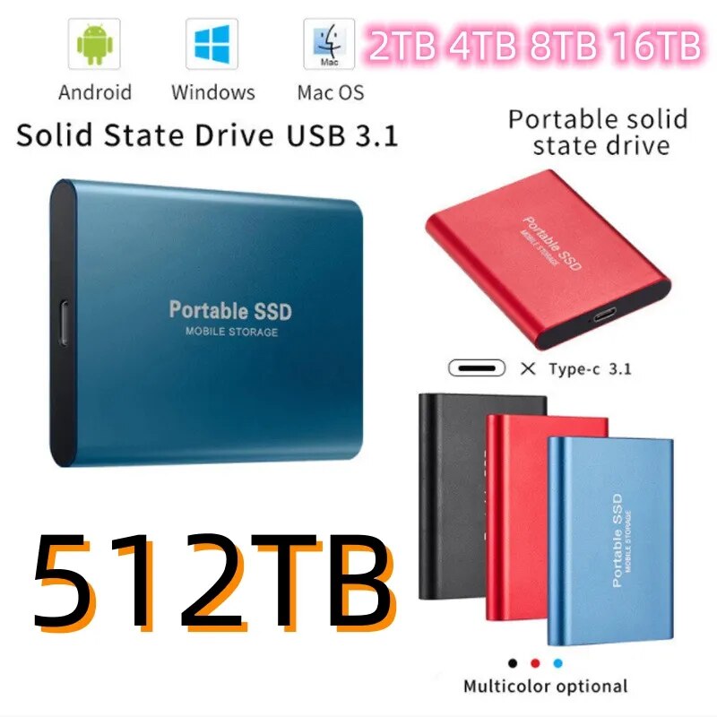 2023 ޴   ָ Ʈ ϵ ̺, 256TB, 8TB SSD, USB3.1, Ʈ PS5   ϵ ̺